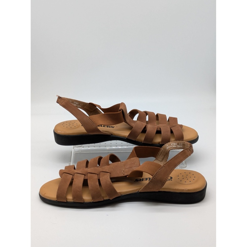 Cobbie Cuddlers Womens 11 Brown Leather Slingback Comfort Sandals Strappy